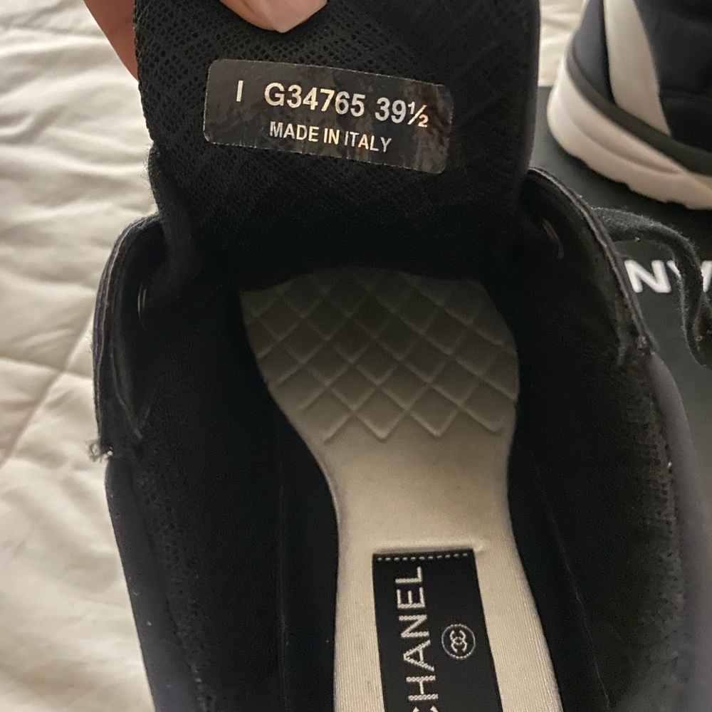 CHANEL Black and Orange Sneakers - Picture 3 of 4